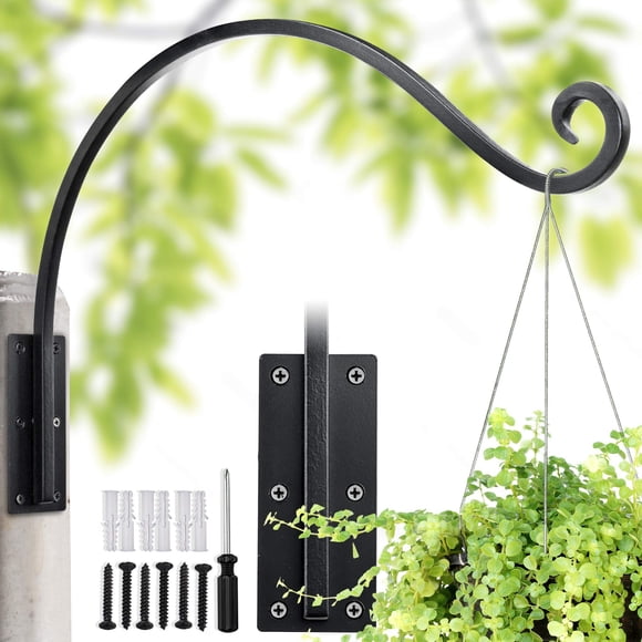 Soporte para colgar plantas Lifyzoon Heavy Duty, 22 pulgadas, hierro negro