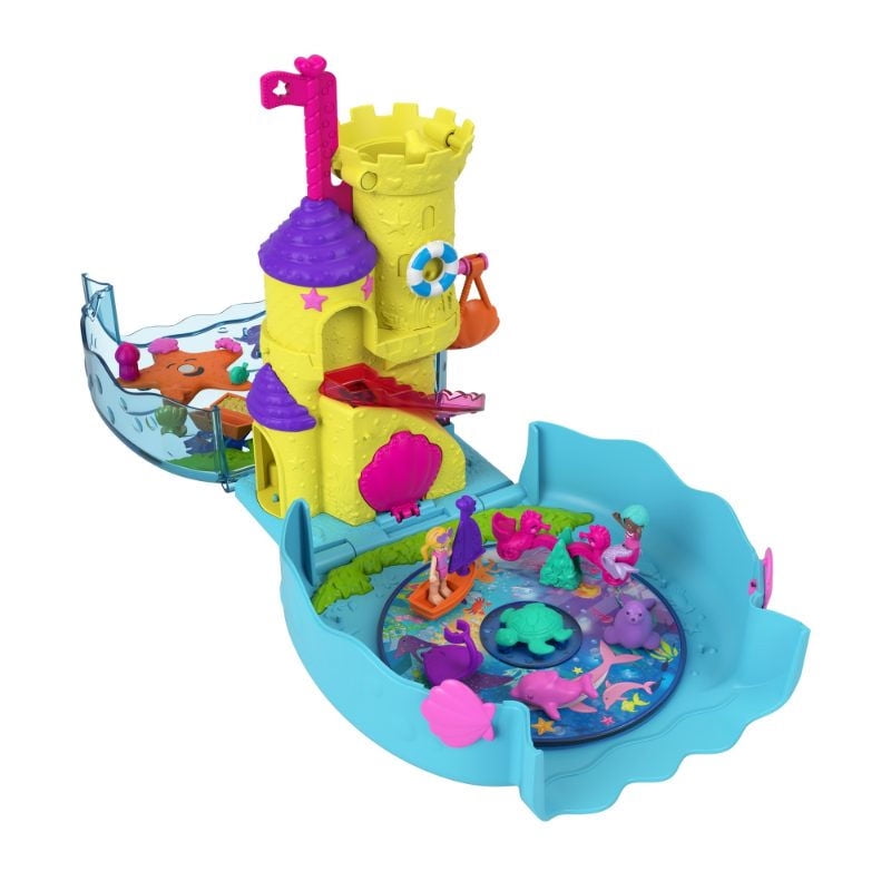 Polly Pocket - Set De Juego Casa De Muñeca Acuario De Burbujas Con Accesorios