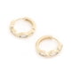 thumbnail image 1 of Pendiente Huggie Saronite Chapado En Oro 14k Con Cz Marquise Dorado Mujer, 1 of 3