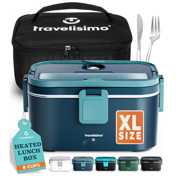 Fiambrera eléctrica TRAVELISIMO, extra grande, 1,8 L, 100 W, 8 tazas