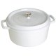 thumbnail image 1 of Cazuela de hierro fundido STAUB 7 L redonda en blanco, 1 of 5