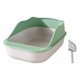 thumbnail image 2 of Caja De Arena Para Gatos De Fácil Limpieza Con Pala, Bandeja De Arena Para Gatos Semicerrada Y Abierta, Color Verde, 2 of 5