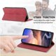 thumbnail image 3 of Funda tipo cartera con bloqueo RFID para Xiaomi Redmi 15 5G Con tapa abatible, portatarjetas, cierre magnético, TPU y soporte Rojo, 3 of 6