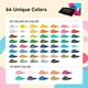thumbnail image 5 of Arrtx Marcadores Acrílico 64 Colores Doble Punta Pincel&Fina, 5 of 6