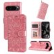 thumbnail image 1 of Funda tipo cartera FOXDOCK para Google Pixel 9 Pro XL , diseño girasol en relieve, cuero PU, cierre magnético, soporte y tarjetero, 1 of 5