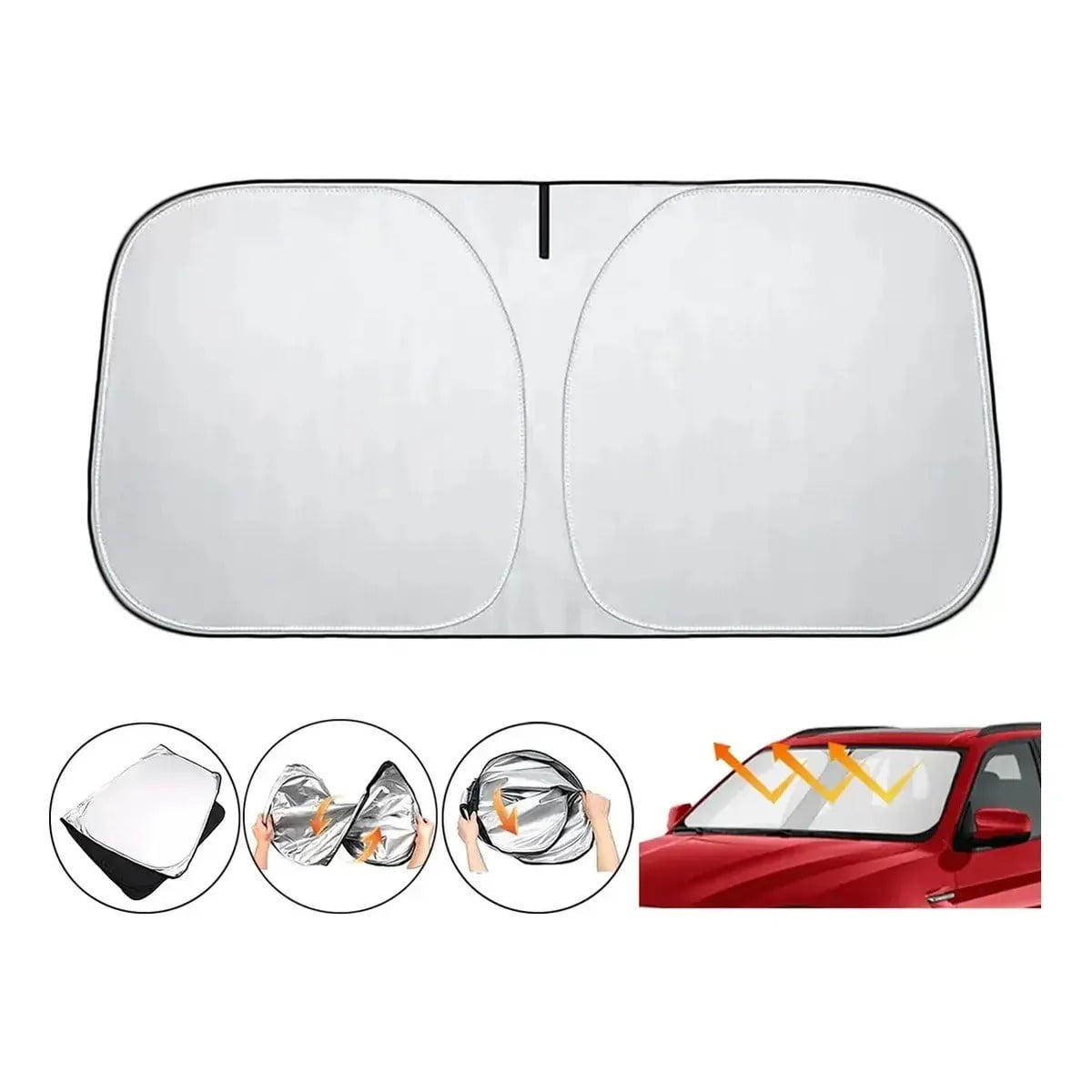 Genérica - Protector Solar Parabrisa Sombrilla Tapa Sol Auto 150×70 Cm