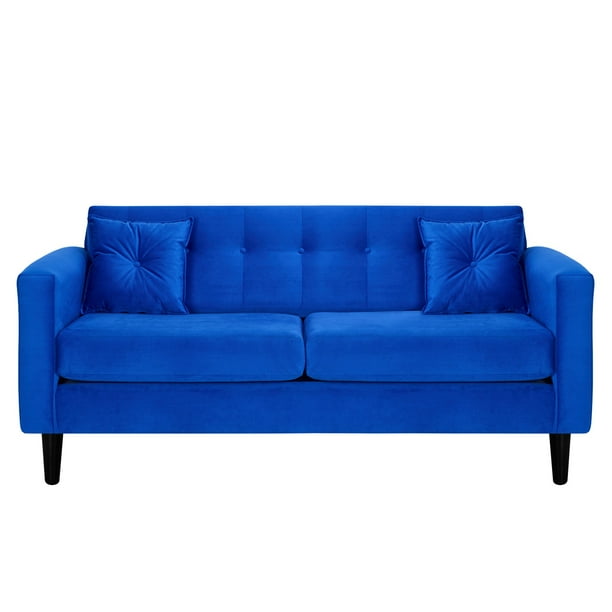 Sofa New Retro 3c Felpa 00 Azul Rey