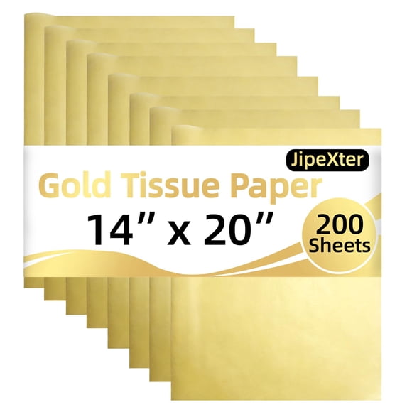 Papel de Seda JipeXter 36x51 cm Dorado 200 Hojas