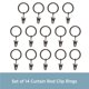 thumbnail image 4 of Anillos para cortinas Kenney Clip, paquete de 14 unidades, 5/8 a 3/4, en metal marrón, 4 of 5
