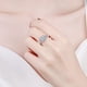 thumbnail image 2 of Exaggerated Moissanite Ring - Sterling Silver Female Fancy Shaped Ring with 3 Carats - Perfect Valentine's Day Gift, 2 of 4