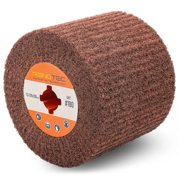 Rueda con solapa RENOTEC, trefilado de alambre no tejido, 120 x 100 mm, grano 180