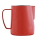 thumbnail image 1 of jarra de café con leche de acero inoxidable espuma leche jarra jarra 600 ml rosa roja, 1 of 5