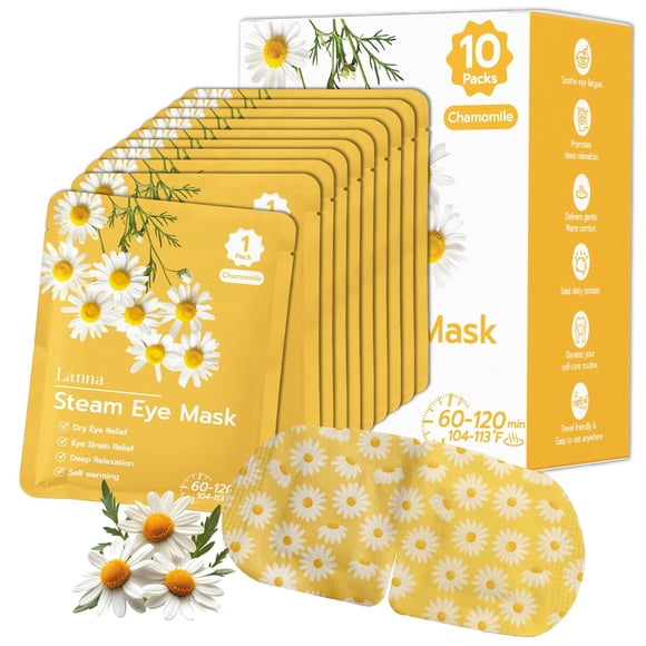 Mascarilla Ocular LANNA Manzanilla 10un Autocalor 60a120min