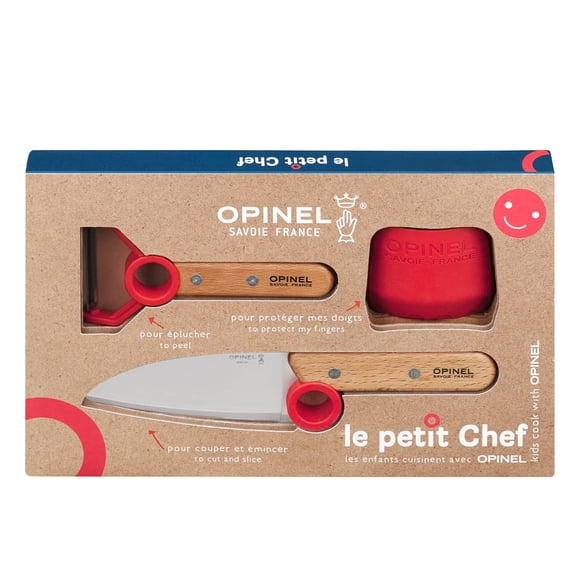 Set de cocina OPINEL Le Petit Chef: cuchillo, pelador y protector