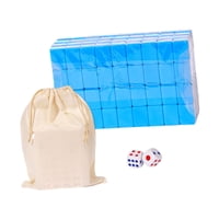 Bothyi - Travel Mini Mahjong Set Classic Tiles Games Estrategia Portátil Niños Y Niñas 24 Mm Azul