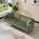 thumbnail image 1 of 79 inch corduroy sofa bed, foldable double sofa bed with folding armrests, suitable for living rooms and small spaces, 1 of 3