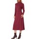 thumbnail image 4 of INSPIRE CHIC Vestidos de punto acanalado de otoño para mujeres Cuello simulado Casual Manga larga Vestido maxi M Vino Rojo, 4 of 6