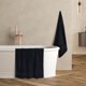 thumbnail image 5 of Juego de toallas de baño GLAMBURG Premium Cotton, paquete de 4, color negro, 68 x 137 cm, 5 of 7