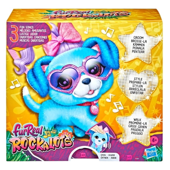 Peluche Furreal Rockalots Perro Azul
