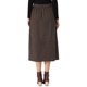 thumbnail image 3 of Falda Midi de Pana INSPIRE CHIC para Mujer con Cintura Alta Elástica y Bolsillos, Falda Casual en Línea A S Café Profundo, 3 of 6