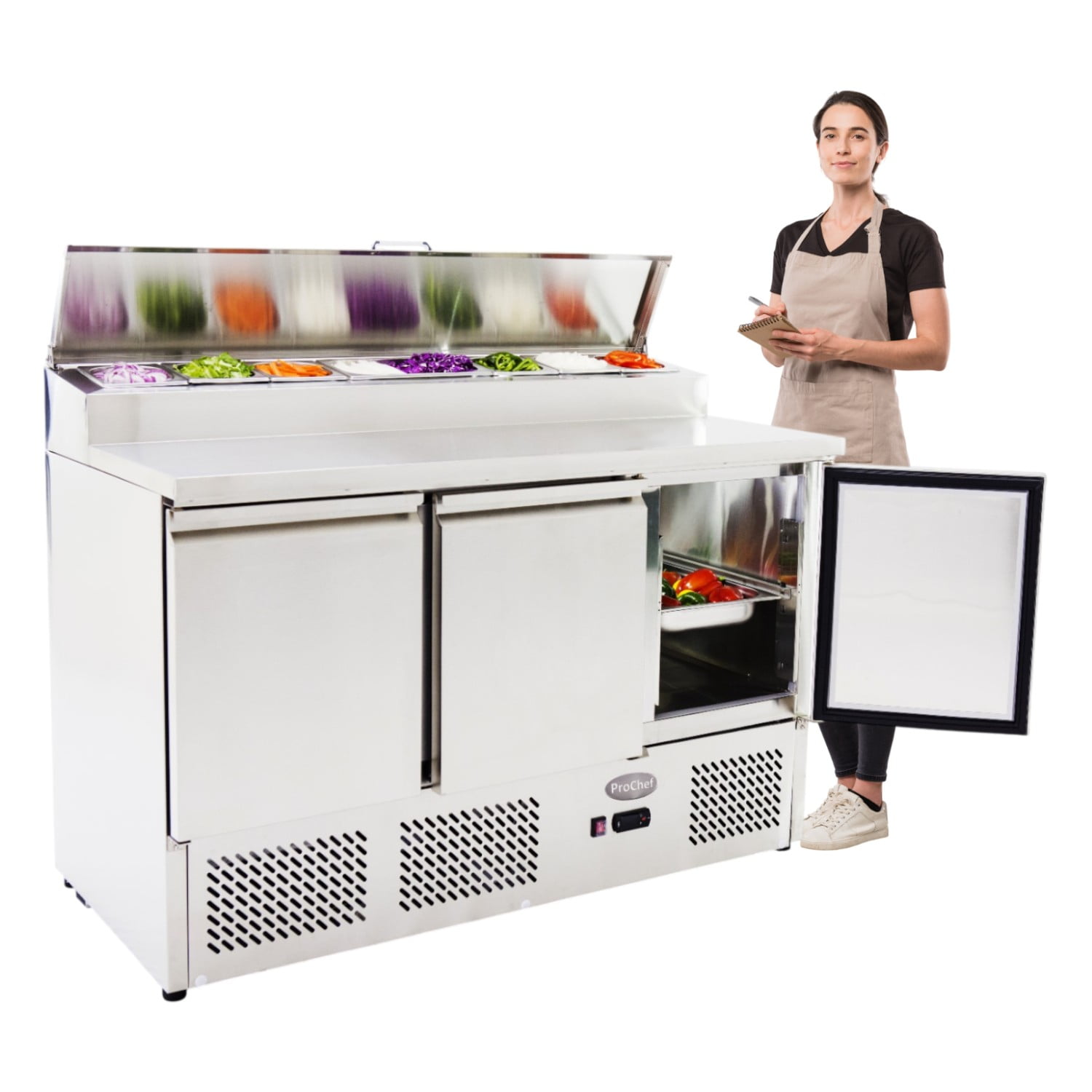 Prochef - Meson Refrigerado Pizzero 137 Cm. 380 Lt. Ac.inox