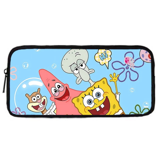 Cartoon cute S-spongebobS 3 pcs set Child School Backpack with Lunch Bags ,Pencil Bags ,School Bags for Boys Girls Best Gift