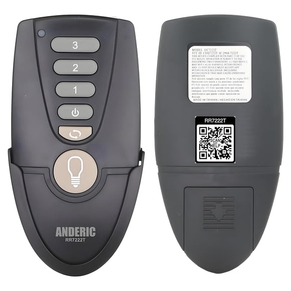 Control remoto Anderic RR7222T para Hampton Bay