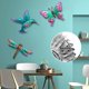 thumbnail image 4 of Decoración mural WAIU con forma de colibrí, mariposa, libélula, metal, 4 of 7
