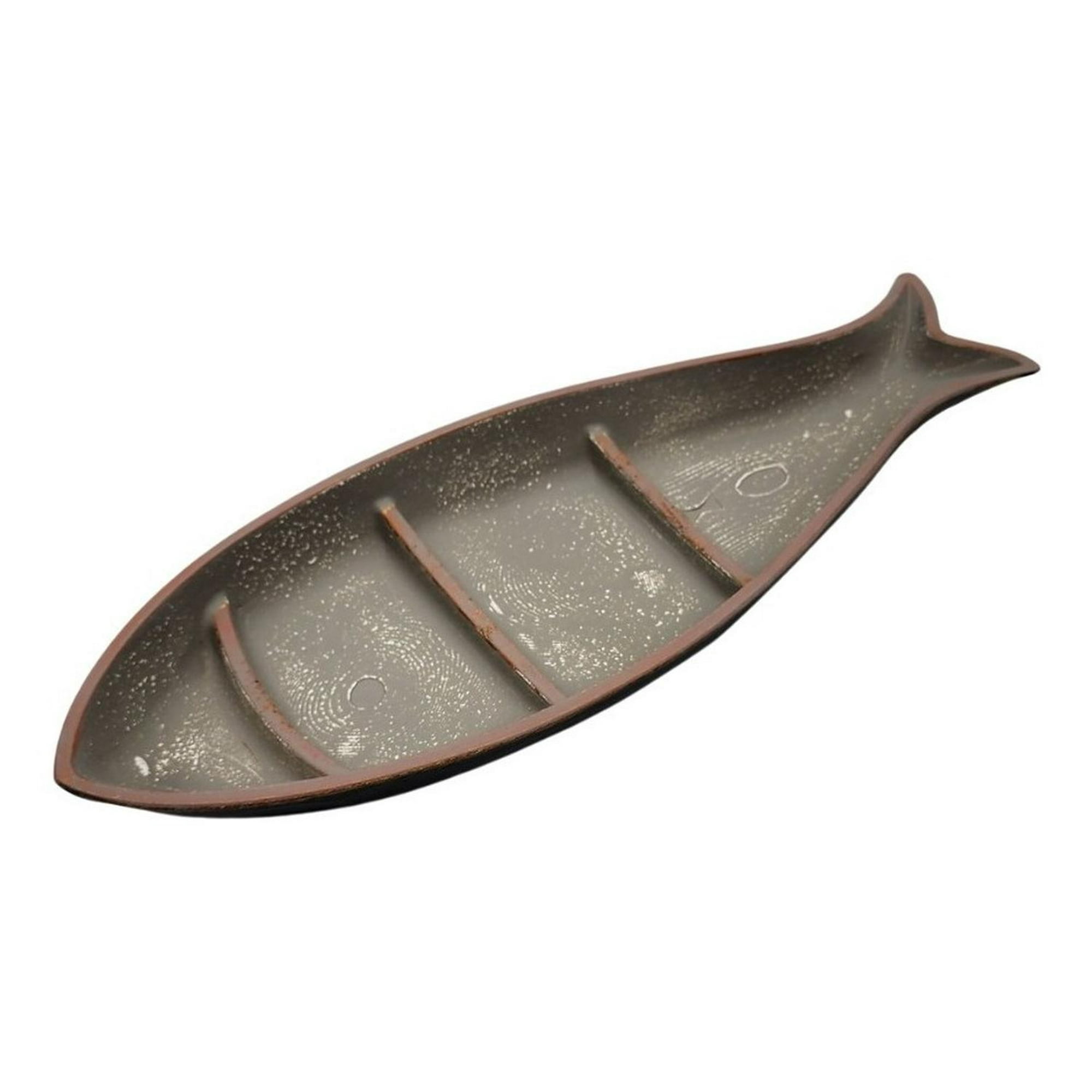 Fliperex - Bandeja Plato Decorativo Pez Estilo Minimalista Cocina Beige