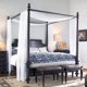 thumbnail image 2 of Cortinas transparentes RYB HOME blancas para cama con dosel de 60 x 216 cm, 2 unidades, 2 of 8