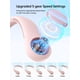 thumbnail image 3 of Ventilador portátil de cuello JISULIFE 4000 mAh, 5 velocidades, rosa, 3 of 9
