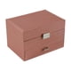 thumbnail image 1 of Caja de joyería Caja de almacenamiento de joyas Caja organizadora de joyas portátil elegante para mujeres Niñas Viajes Día de San Valentín Cumpleaños, 1 of 5