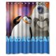 thumbnail image 1 of Cortina de ducha con diseño de dibujos animados de los pingüinos de Madagascar, juego de cortina de baño con ganchos, tamaño 60 x 72 pulgadas, 1 of 3