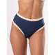 thumbnail image 1 of Bottom de Bikini Daikiri Mujer Calzón Tiro Alto Sin Elasticos Azul Marino Crema Protección UV50+, 1 of 3