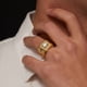 thumbnail image 3 of Anillos de Moissanita Dorada para Hombre Banda de Plata Esterlina 925 Anillo de Moissanita Dominante de 2 Quilates para Hombre Color D Claridad VVS1 Anillos de Diamante Creado para Él Talla 7-12, 3 of 7