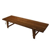 Ecofurn - Banca Finlandesa 1.90 M Madera De Fresno Castaño Aceitado / Uso Interior Y Exterior