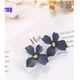 thumbnail image 2 of Aros Pendientes Diseño Flor Color Azul, 2 of 2
