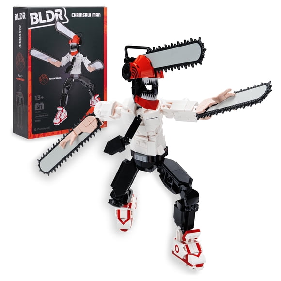 Set de construcción de figura de acción Chainsaw Man BLDR de 10 pulgadas