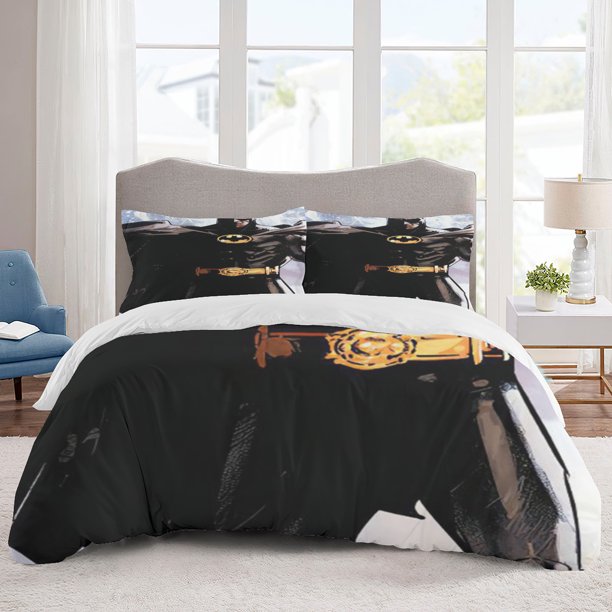 Batman Bedding Sets Cartoon Duvet Cover Lightweight 3 Piece Bet Sets for Kids Boys Girls