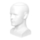 thumbnail image 4 of Cabeza De Maniquí Calva, Soporte De Exhibición De Peluca Masculina Para Postizos, Diadema Para Auriculares, Color Blanco, 4 of 5