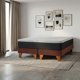 thumbnail image 1 of Cama Europea New Top Colchon Resortes 23 Cm 2 Plazas Base Dividida Tela Velvet Chocolate, 1 of 8