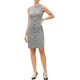 thumbnail image 2 of INSPIRE CHIC Vestidos sin mangas a cuadros para mujeres Cuello redondo Trabajo Oficina Casual INSPIRE CHIC Vestido midi M Negro, 2 of 6