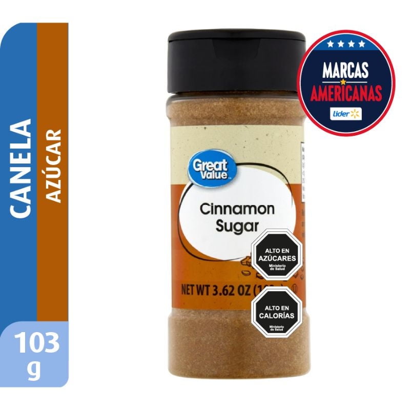 Cinnamon Sugar Aderezo 103 g Great Value