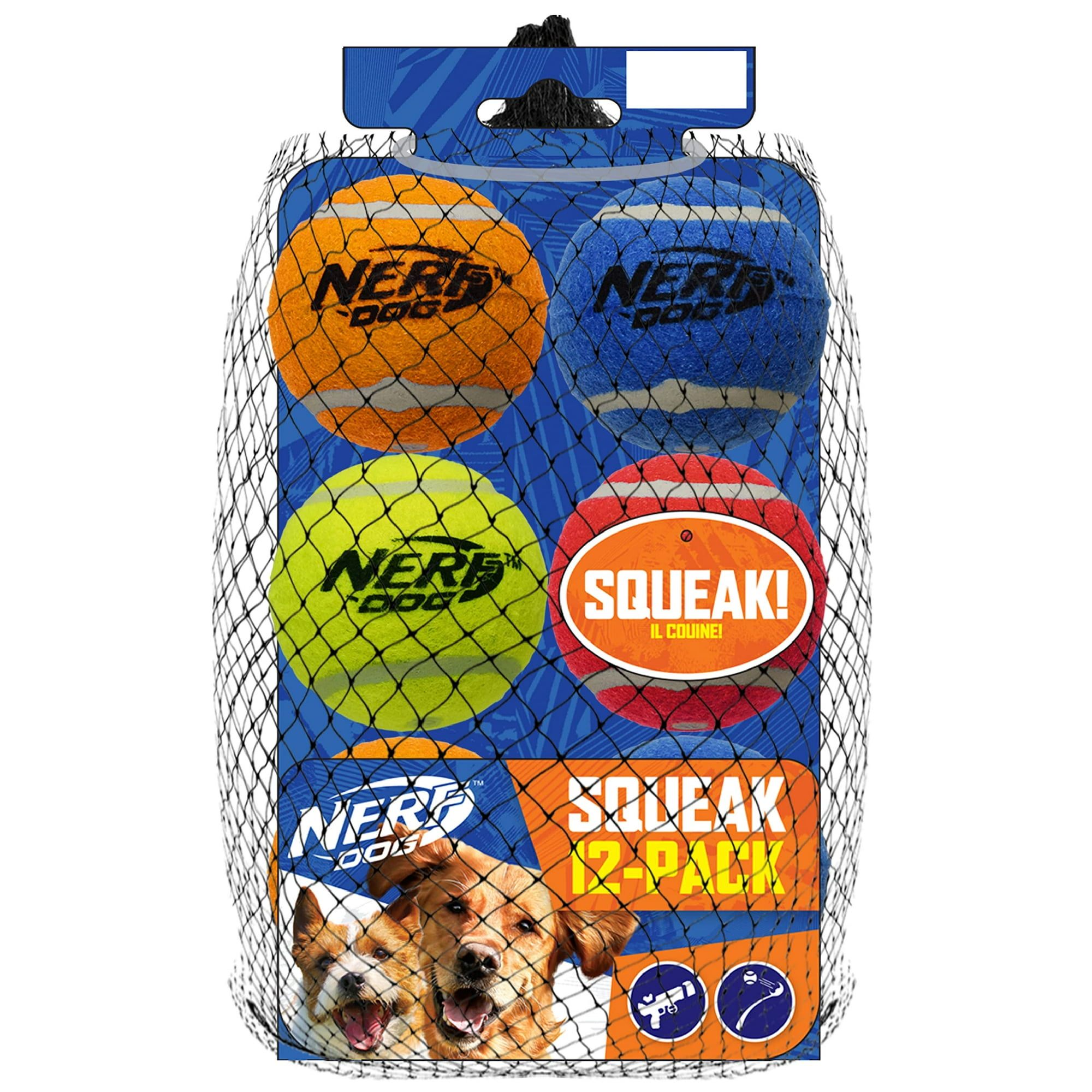 Set De Regalo De Juguete Para Perros Nerf Dog Con 12 Pelotas De Tenis Squeak De 2.5 Pulgadas