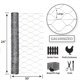 thumbnail image 2 of Esgrima para jardín, artesanía, acero galvanizado, 24 cm de alto x 15 m de largo, 2 of 5