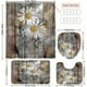 thumbnail image 4 of 1pc Daisy Floral Shower Curtain, Waterproof Shower Curtain With 12 Hooks, Non-Slip Bathroom Rug, Toilet U-Shape Mat, Toilet Lid Cover, Bathroom Decor, 4 of 5