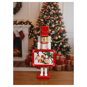 Genérico - Cascanueces Soldado Navidad Con Porta Retrato Decoración Navidad 2025