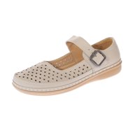 Vía Franca - Sandalia Confort Negro Beige Italiano