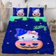 thumbnail image 1 of Halloween Hello_Kitty_ Quilt Set FullSoft Lightweight Quilts Quilted Bedspreads3 Pieces Set Queen SizeColorful Cartoon Print All Season 173*218CM, 1 of 5