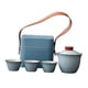 thumbnail image 3 of Juego de té de viaje con bolsa de transporte, Tetera de cerámica con paño de té, juego de té de Kung Fu, tazas de té para regalos, Picnics, negocios Conjunto B, 3 of 5
